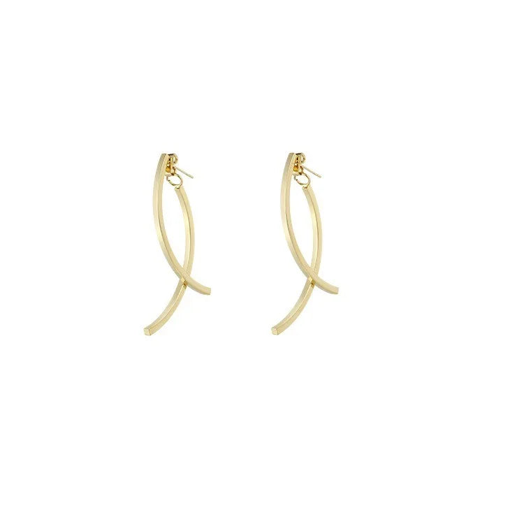 1 Pair Stainless Steel Earrings Trend Hip Hop