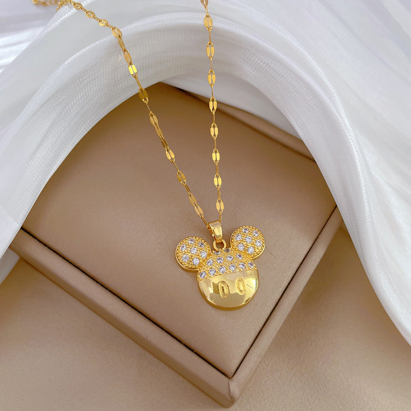 Cartoon Disney with Zircon Necklace