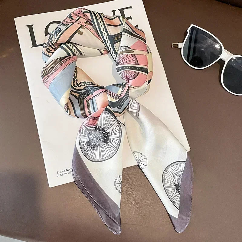 Luxury Silk Square Scarf 
Soft Satin Horse Hairband