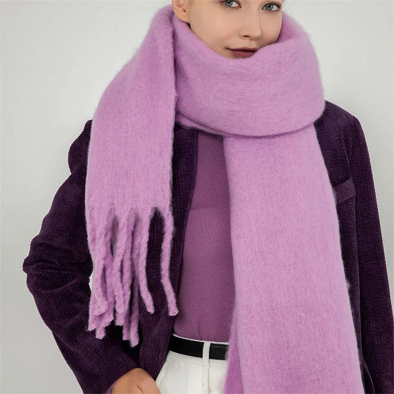 Luxury Cashmere Bright Solid Colors Scarf Winter Shawl