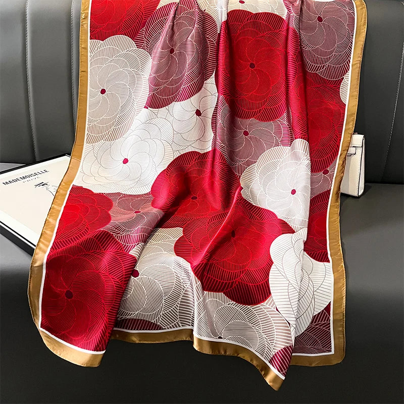 Luxury Brand Satin Headband Hijab Bandana Turban Foulard