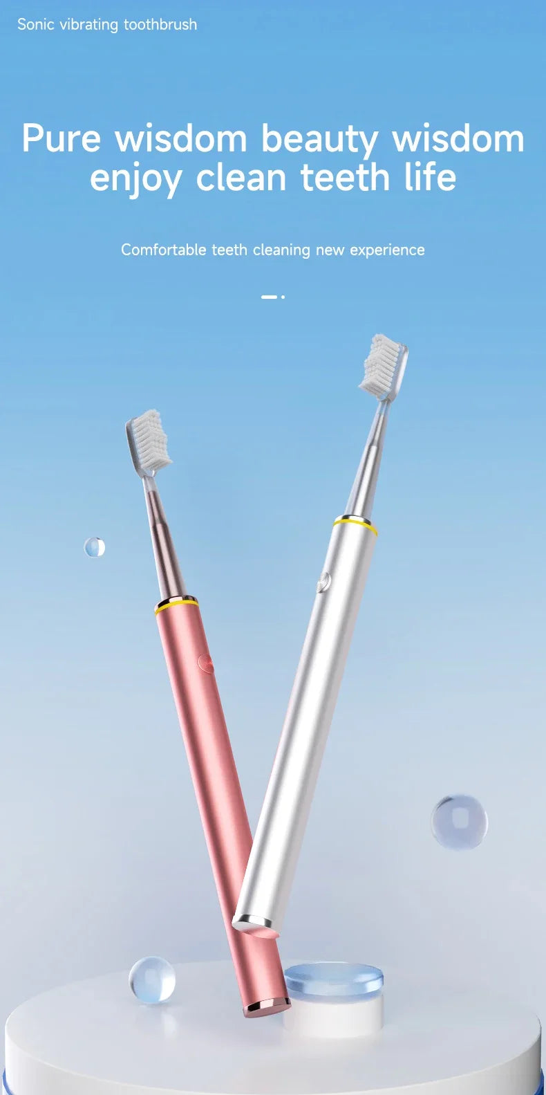 Electric Toothbrush Mental Thin Brush