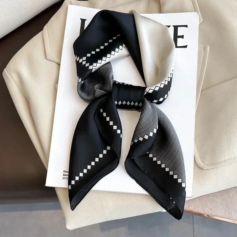 Luxury Silk Square Scarf 
Soft Satin Horse Hairband