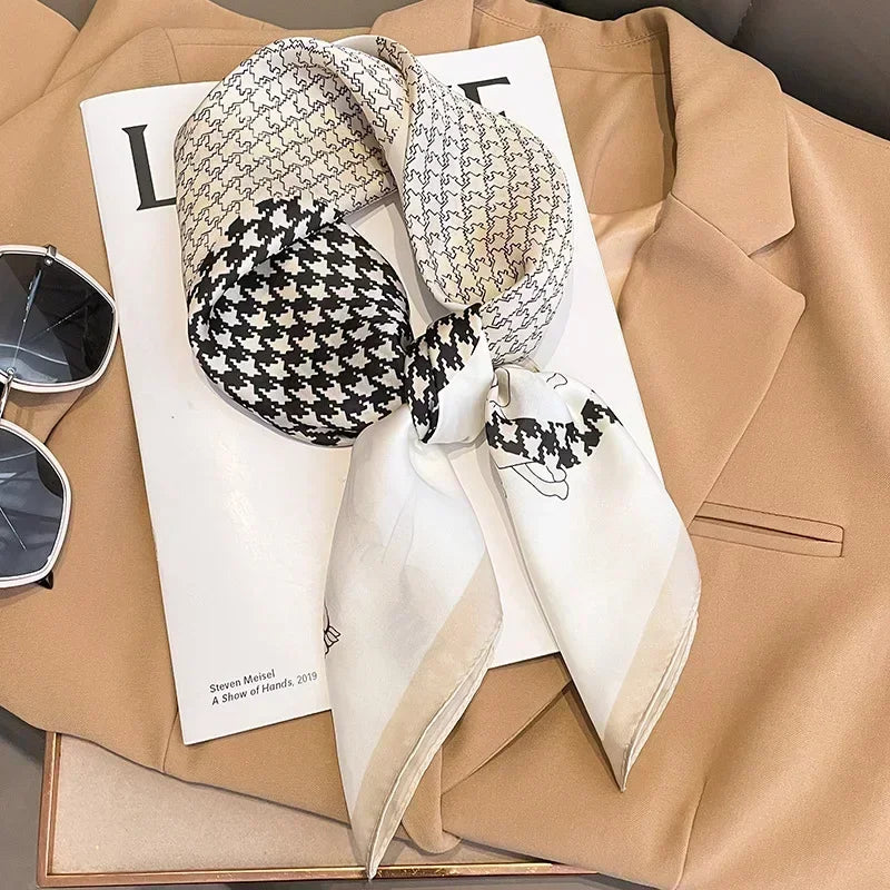 Luxury Silk Square Scarf 
Soft Satin Horse Hairband