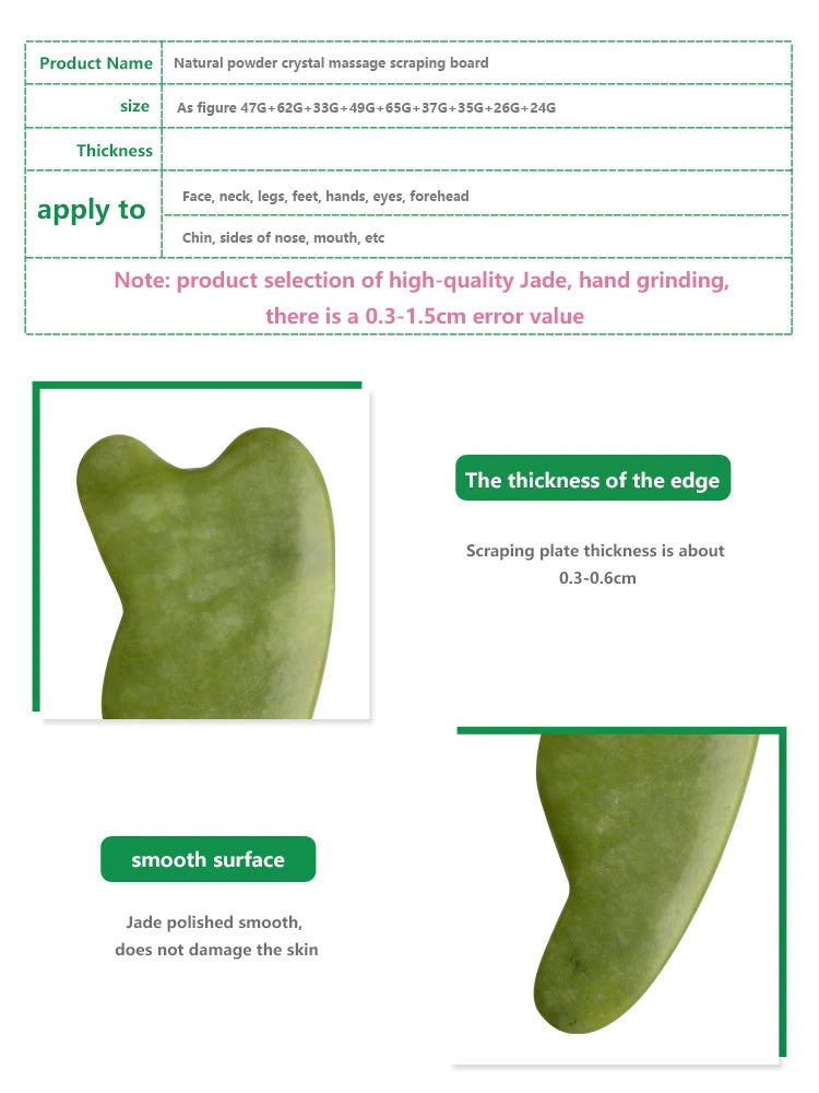 Natural Jade Stone Scraping Gua Sha