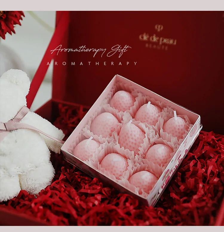 Strawberry Candles Soy Wax Aromatherapy