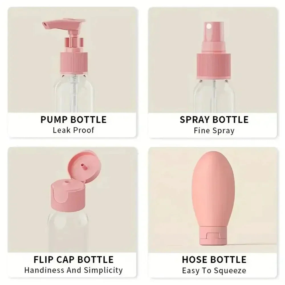 11pcs Travel Bottles Set With Storage Bag Travel Size