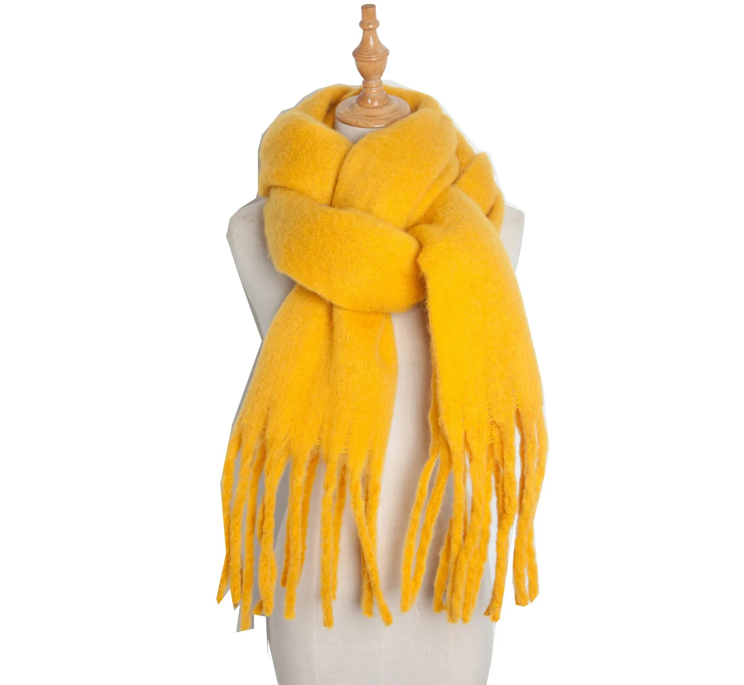 Luxury Cashmere Bright Solid Colors Scarf Winter Shawl