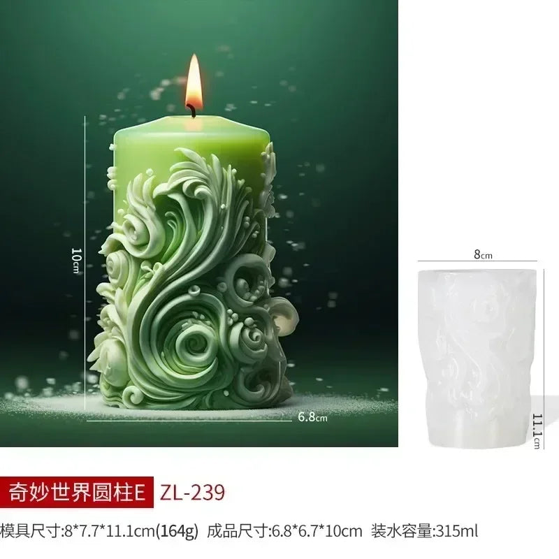 3D Blooming Lily flower candle