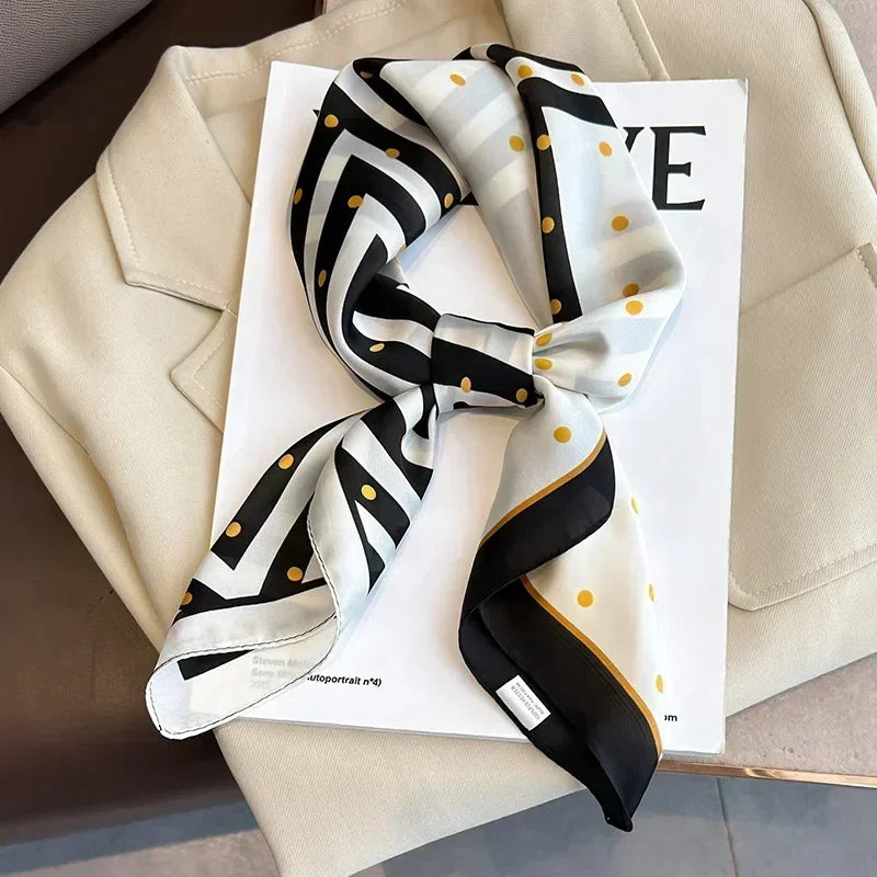 Luxury Silk Square Scarf 
Soft Satin Horse Hairband
