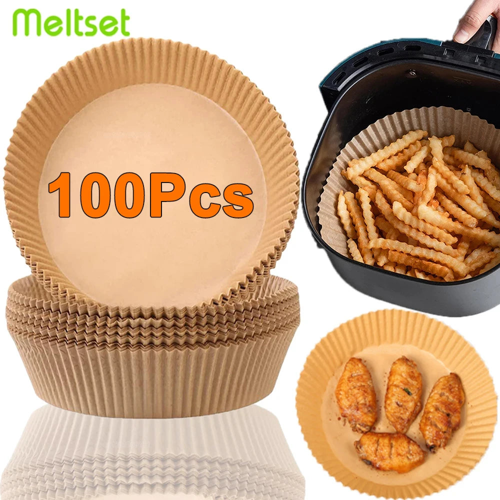 50/100Pcs Air Fryer Disposable Paper Non-Stick