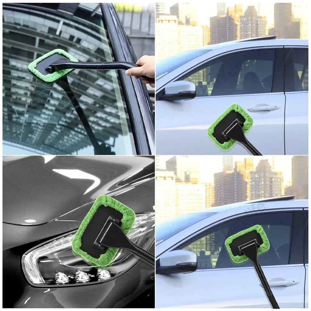 Car Window Cleaner Brush Kit Microfiber