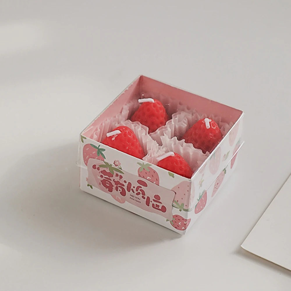 Strawberry Candles Soy Wax Aromatherapy