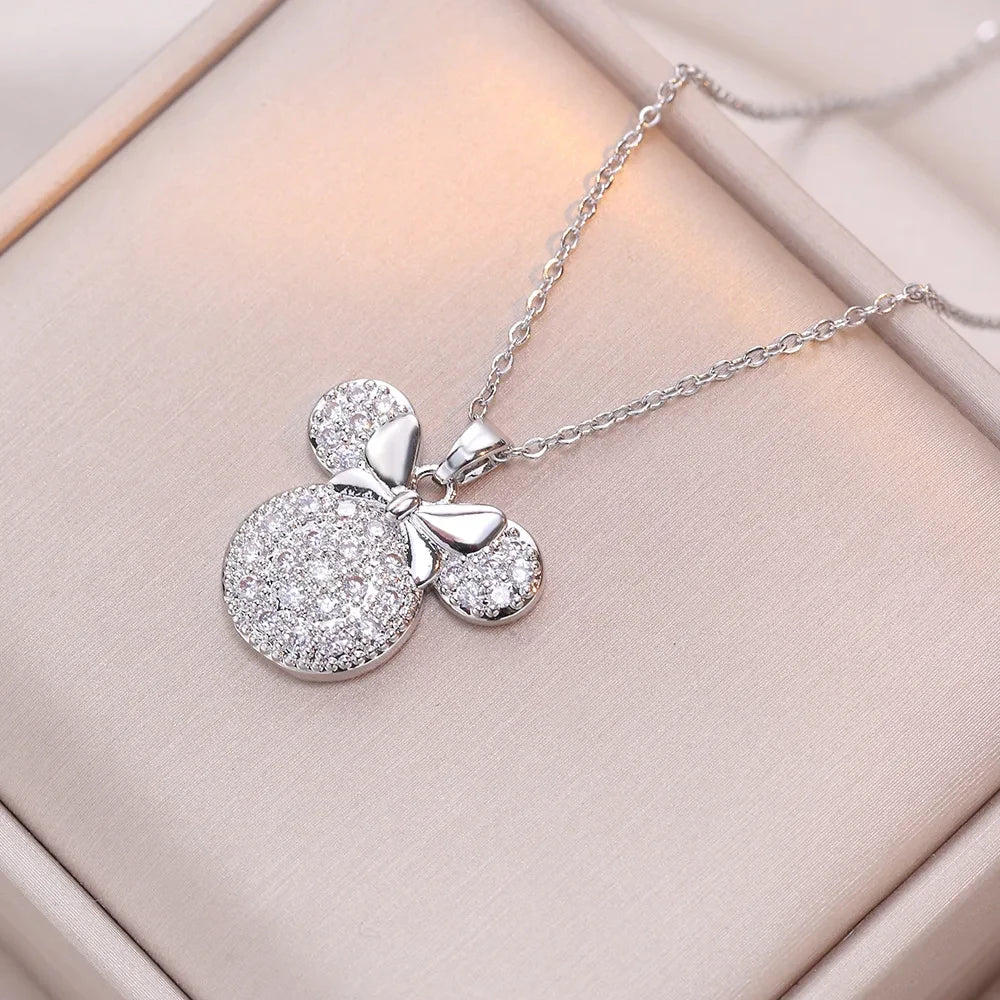 Cartoon Disney with Zircon Necklace