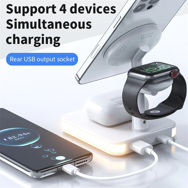 3 In 1 Magnetic Wireless Charger  For iPhone , Apple Watch ,Airpods