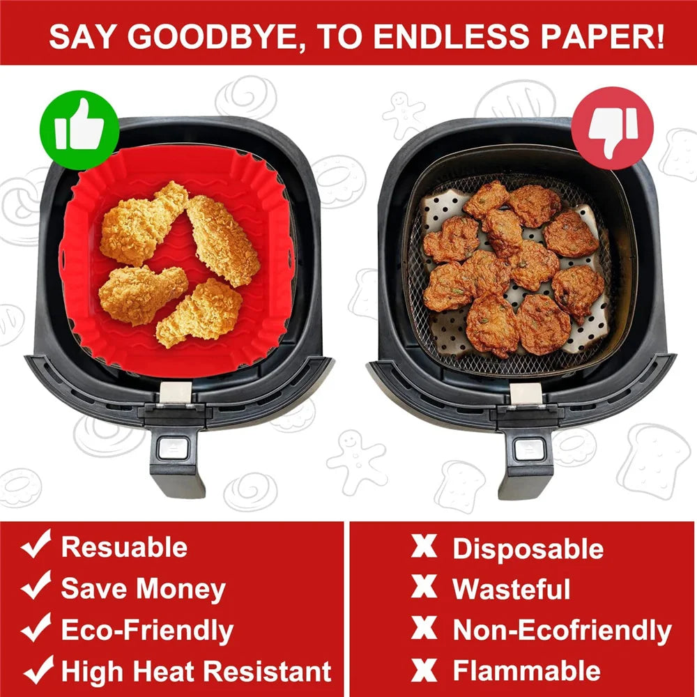 Silicone Air Fryers Oven Baking Tray