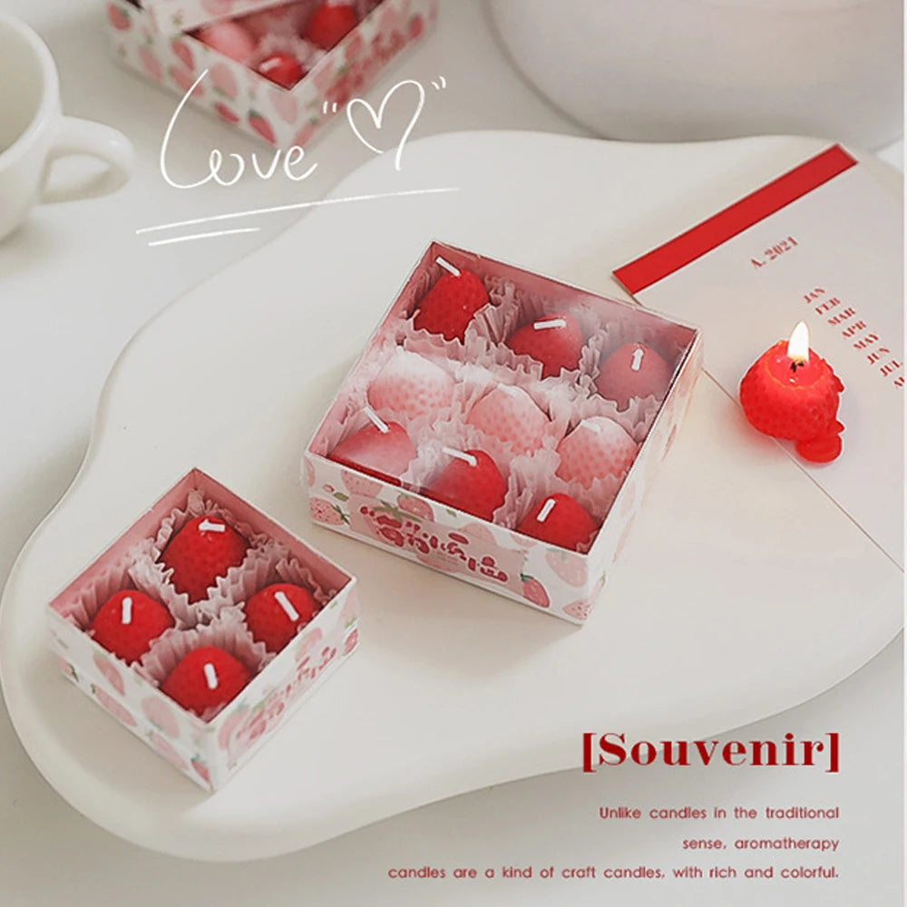 Strawberry Candles Soy Wax Aromatherapy