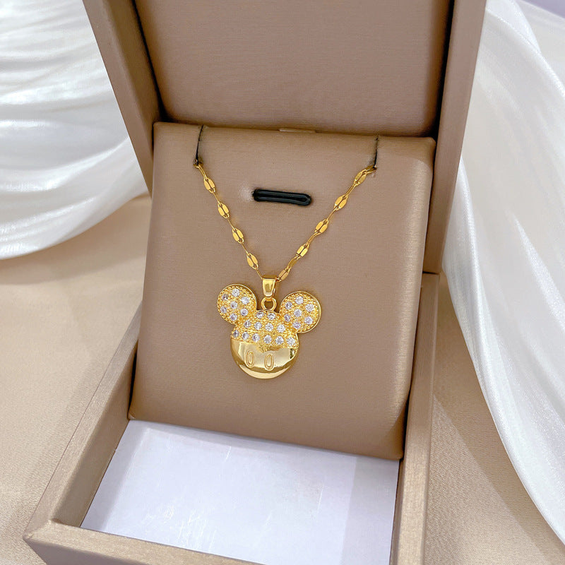 Cartoon Disney with Zircon Necklace