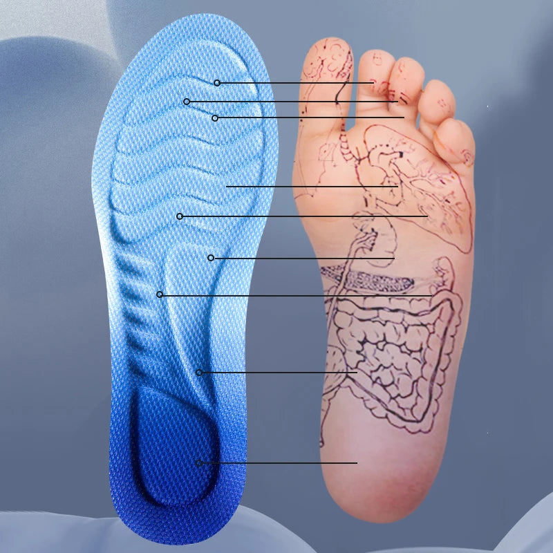 Soft Breathable Shock Absorption  4D Cloud Technology Sports Insoles
