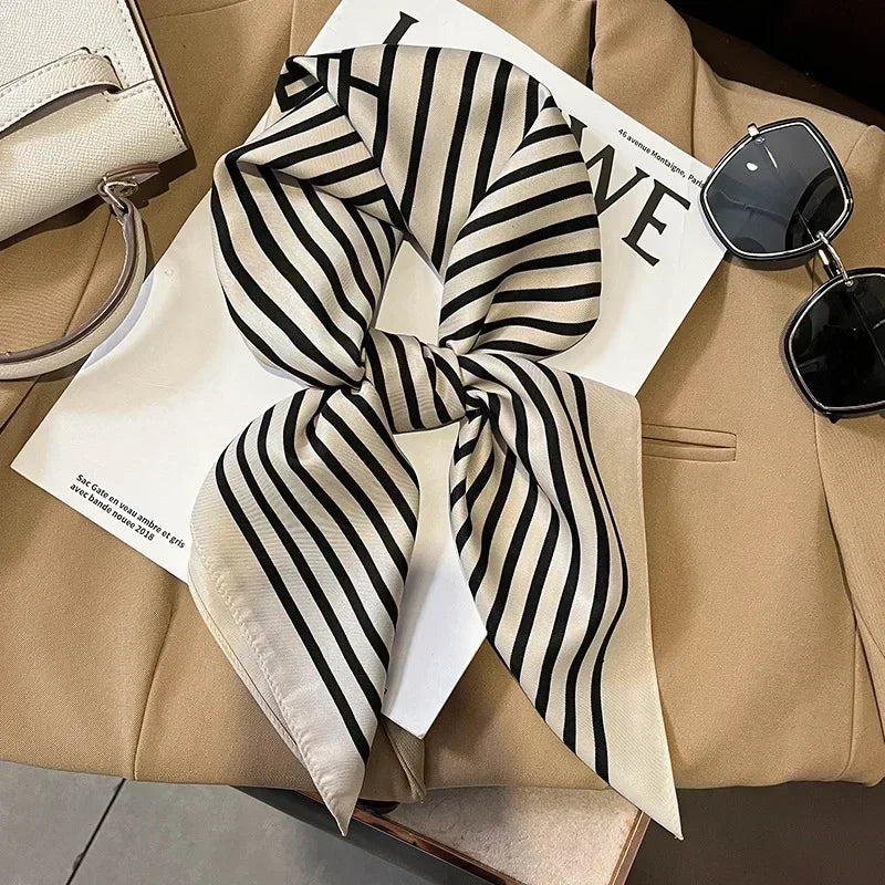 Luxury Silk Square Scarf 
Soft Satin Horse Hairband
