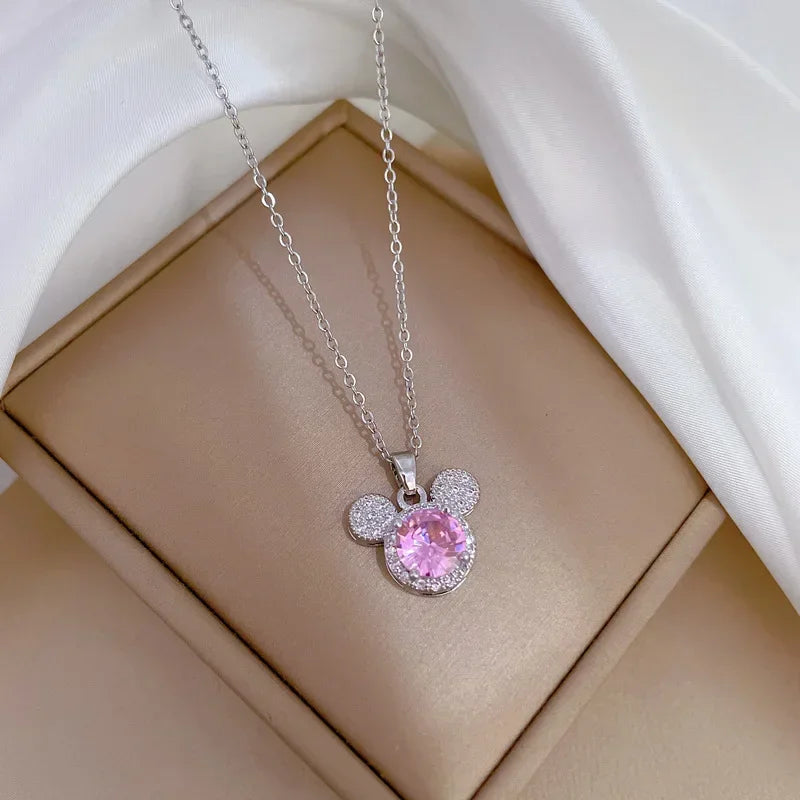 Cartoon Disney with Zircon Necklace