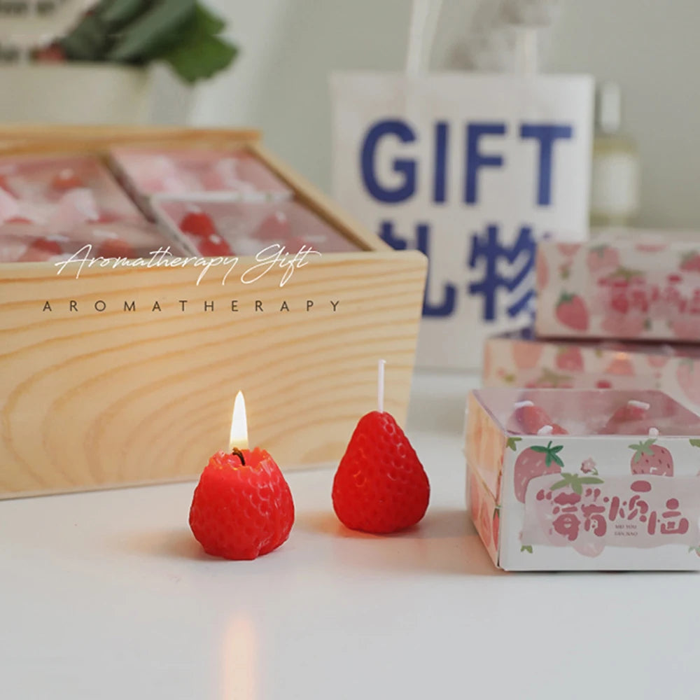 Strawberry Candles Soy Wax Aromatherapy