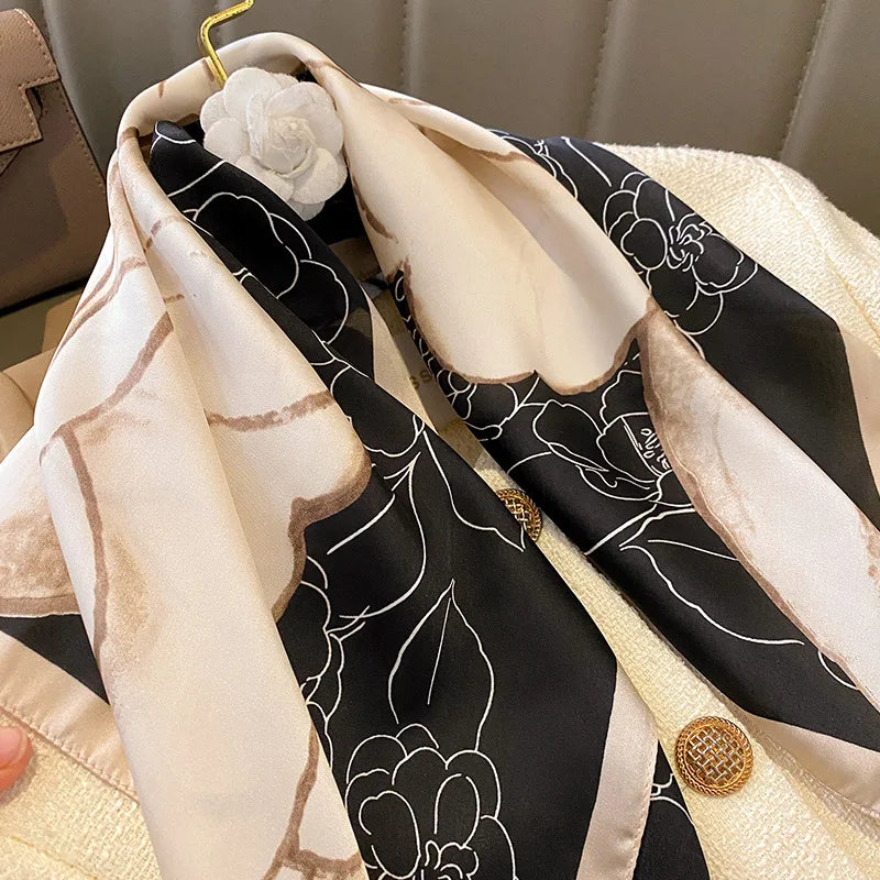Luxury Silk Square Scarf 
Soft Satin Horse Hairband