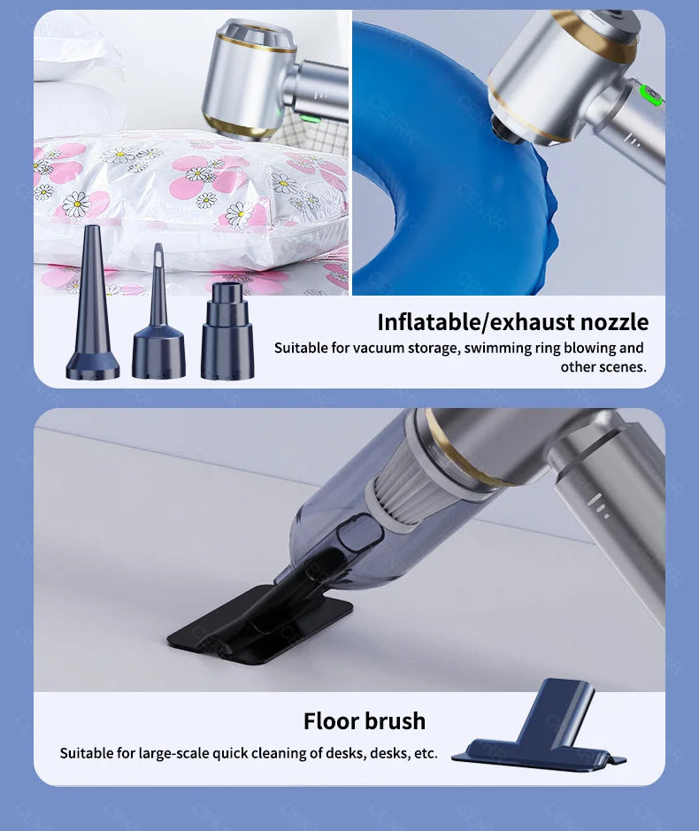 Cenrr Mini Car Vacuum Cleaner Cordless