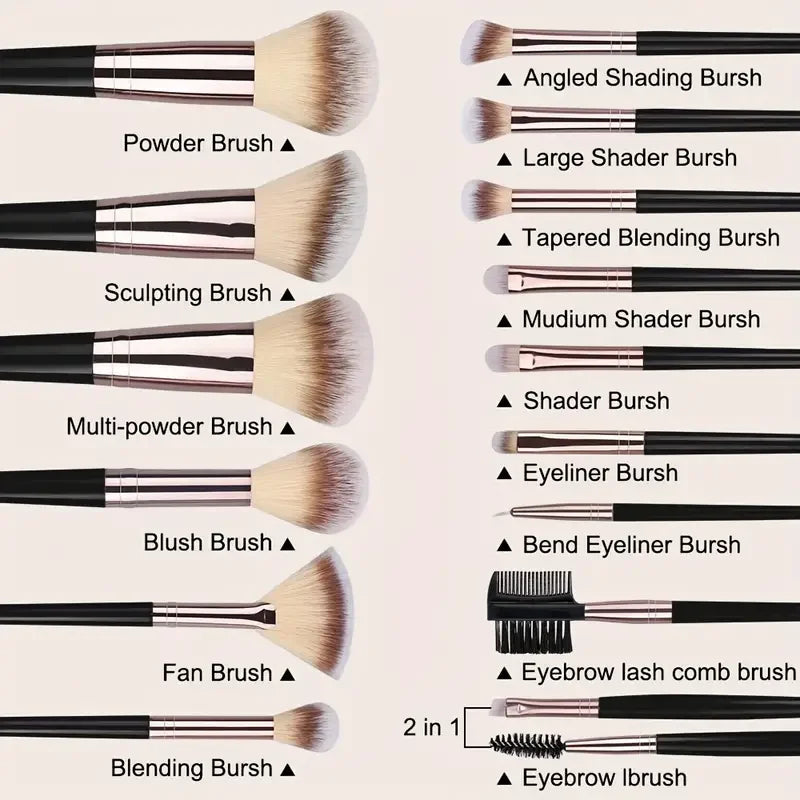 Professional 3-20PCS Makeup Brushes Set