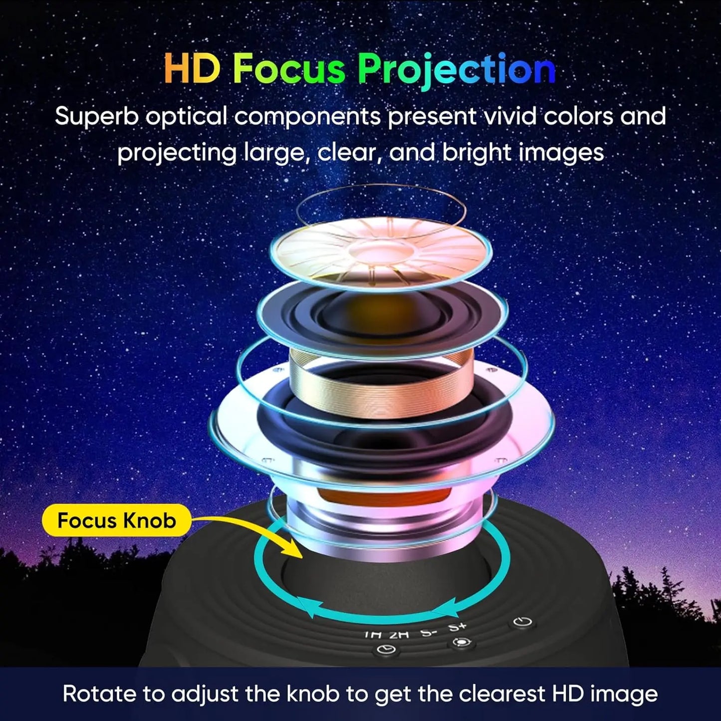 12 in 1 Star Projector Night Light 4K HD Planetarium