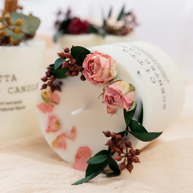 10cm Soy Wax Scented Candle Romantic Pillar