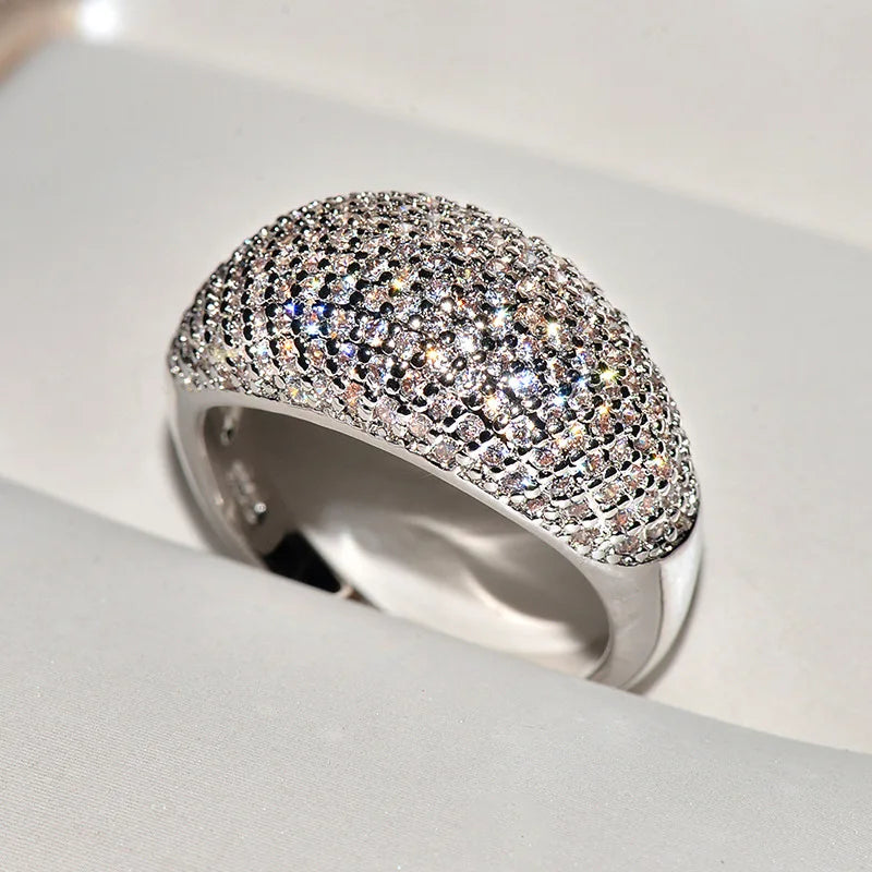 Real 18k Gold Luxury Full Diamond Fine Jewelry