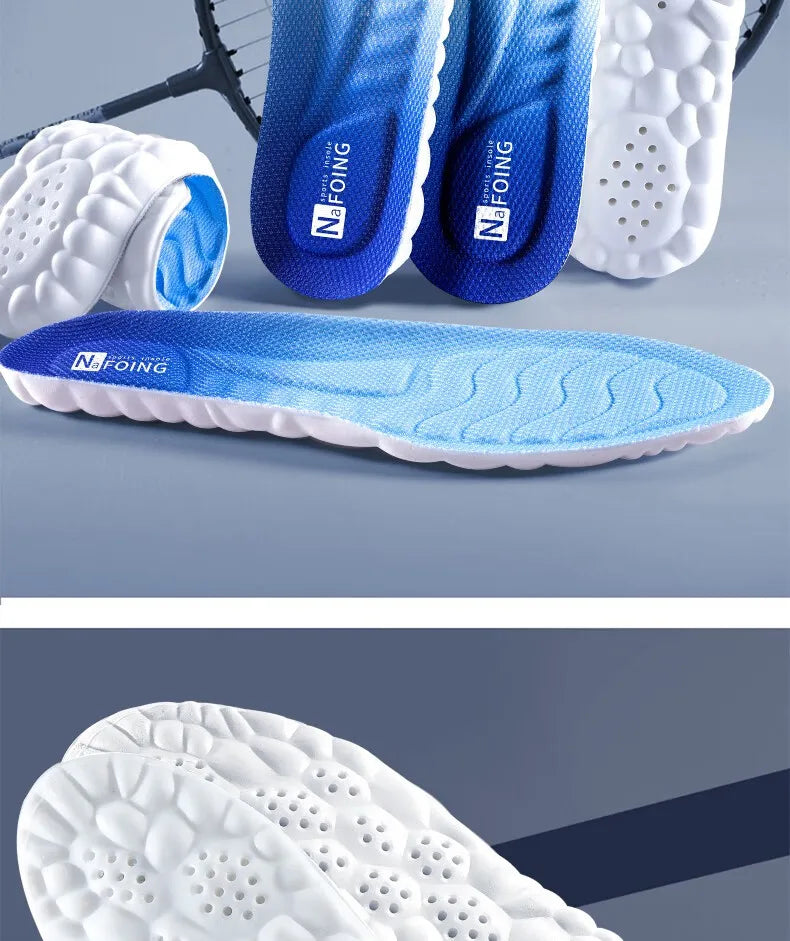 Soft Breathable Shock Absorption  4D Cloud Technology Sports Insoles