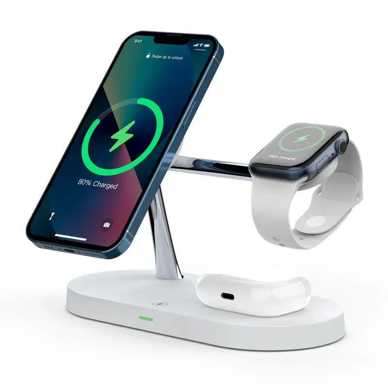 3 In 1 Magnetic Wireless Charger  For iPhone , Apple Watch ,Airpods