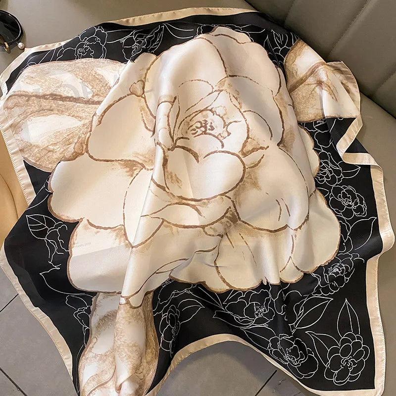 Luxury Silk Square Scarf 
Soft Satin Horse Hairband