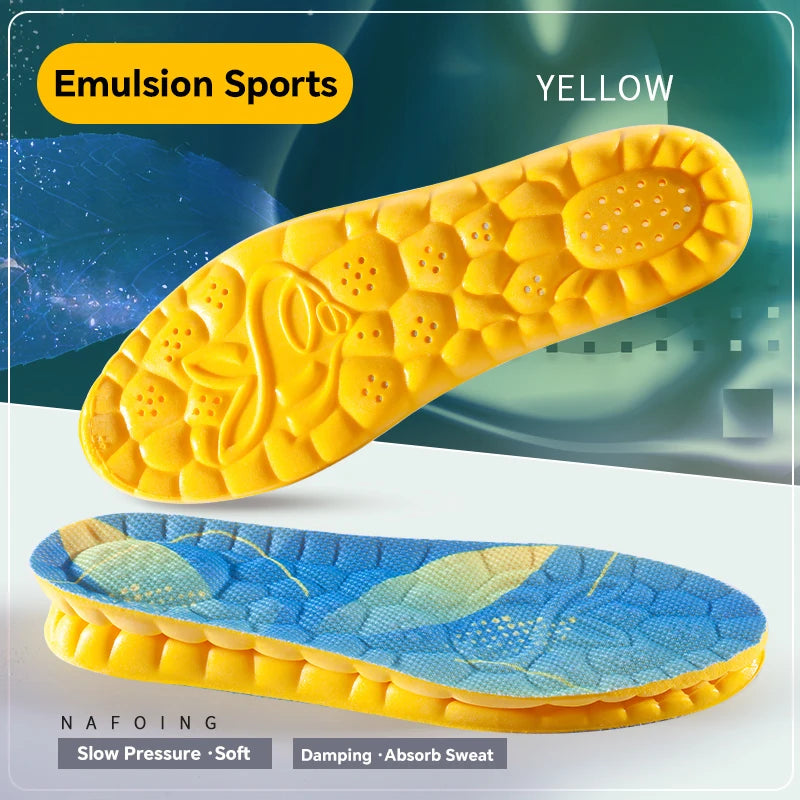 Soft Breathable Shock Absorption  4D Cloud Technology Sports Insoles