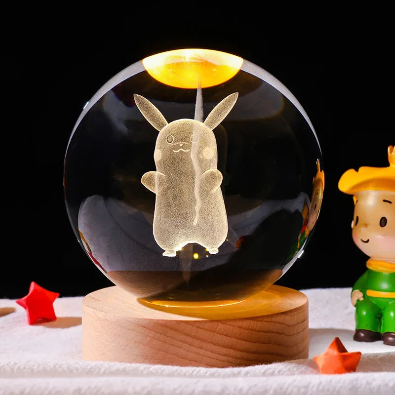 3D Crystal Ball Stitch Pikachu Doraemon