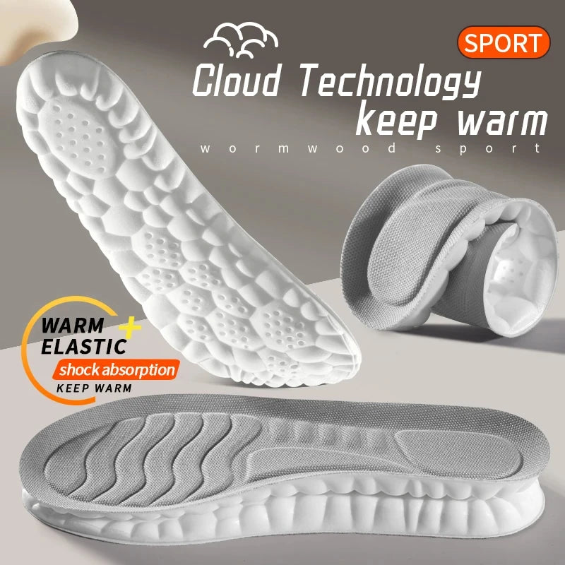 Soft Breathable Shock Absorption  4D Cloud Technology Sports Insoles