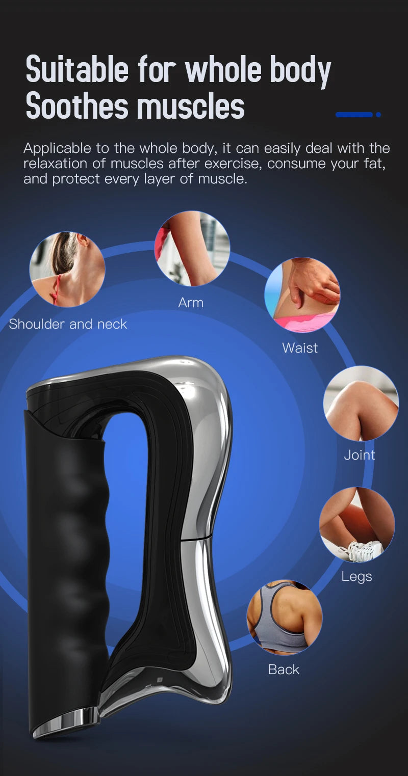 Electric Fascia Massager Body Scraping Microcurrent Vibration