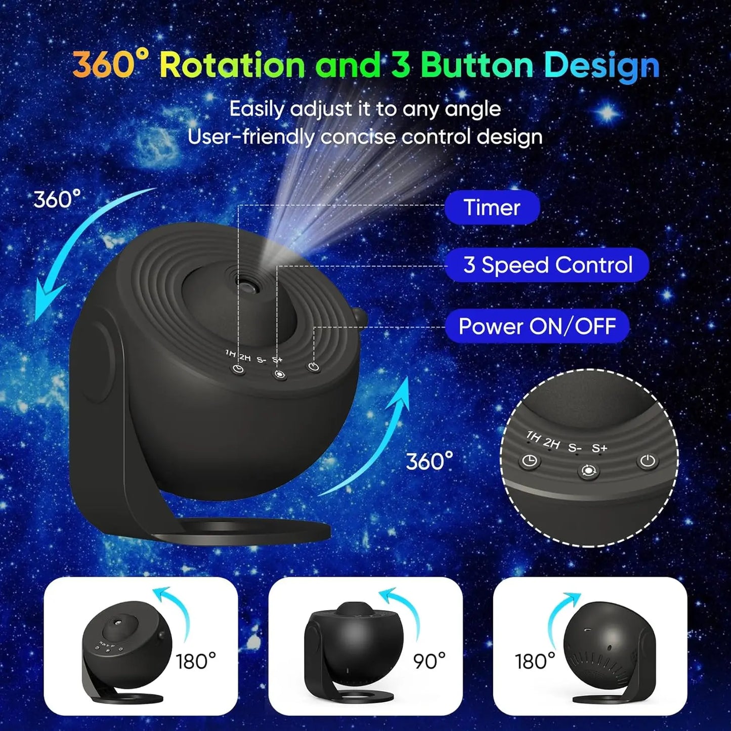 12 in 1 Star Projector Night Light 4K HD Planetarium