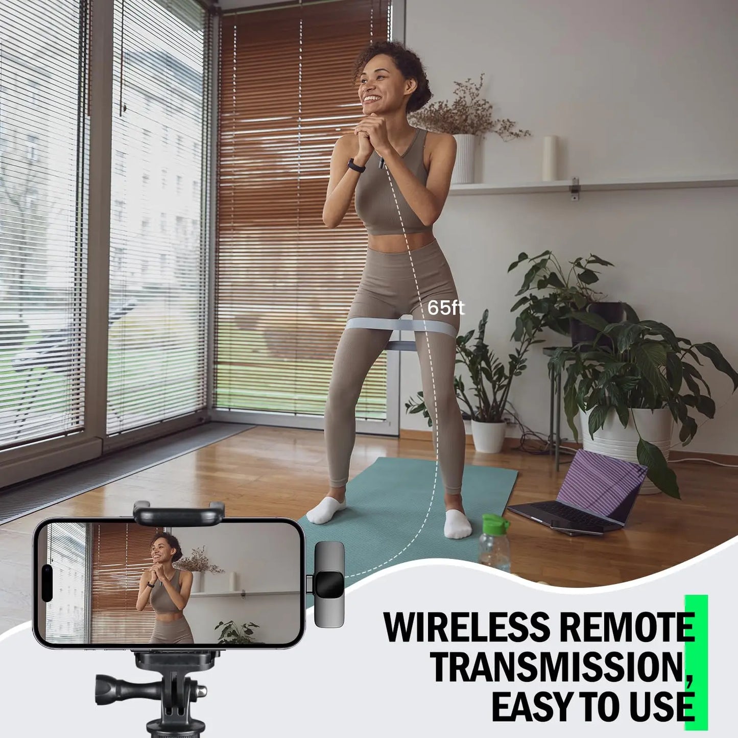 Wireless Lavalier Mic Audio Video Recording microphone