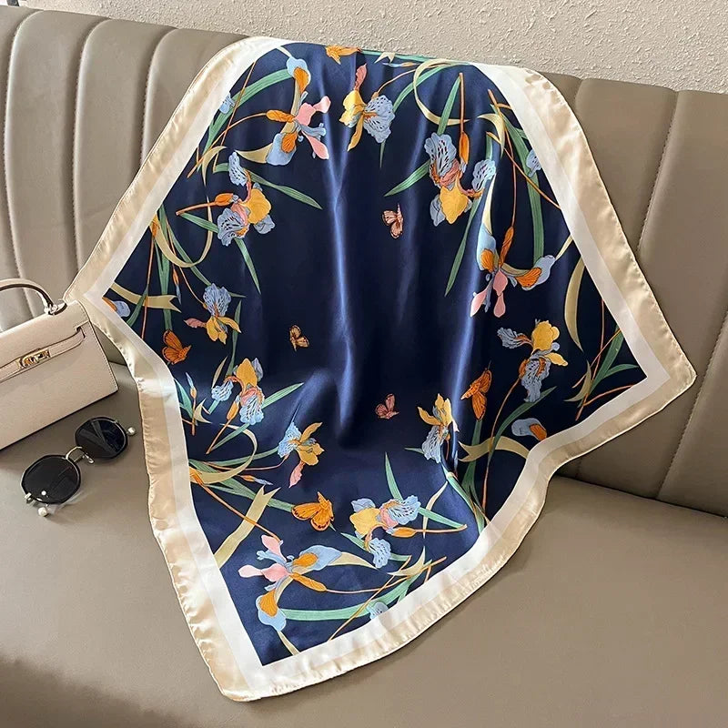 Luxury Silk Square Scarf 
Soft Satin Horse Hairband