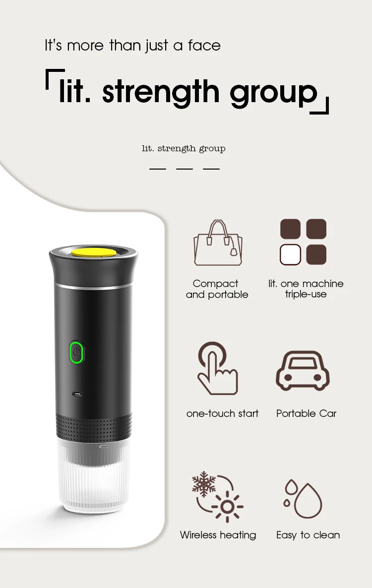 Wireless Portable Espresso Coffee Machine 3-in-1
