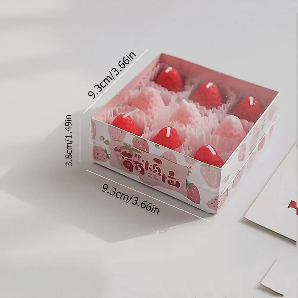 Strawberry Candles Soy Wax Aromatherapy