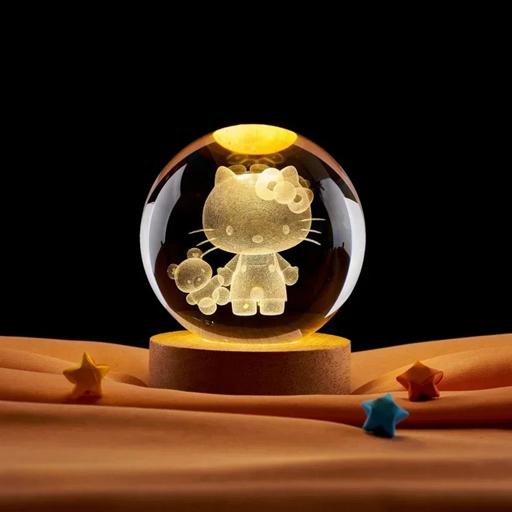 3D Crystal Ball Stitch Pikachu Doraemon