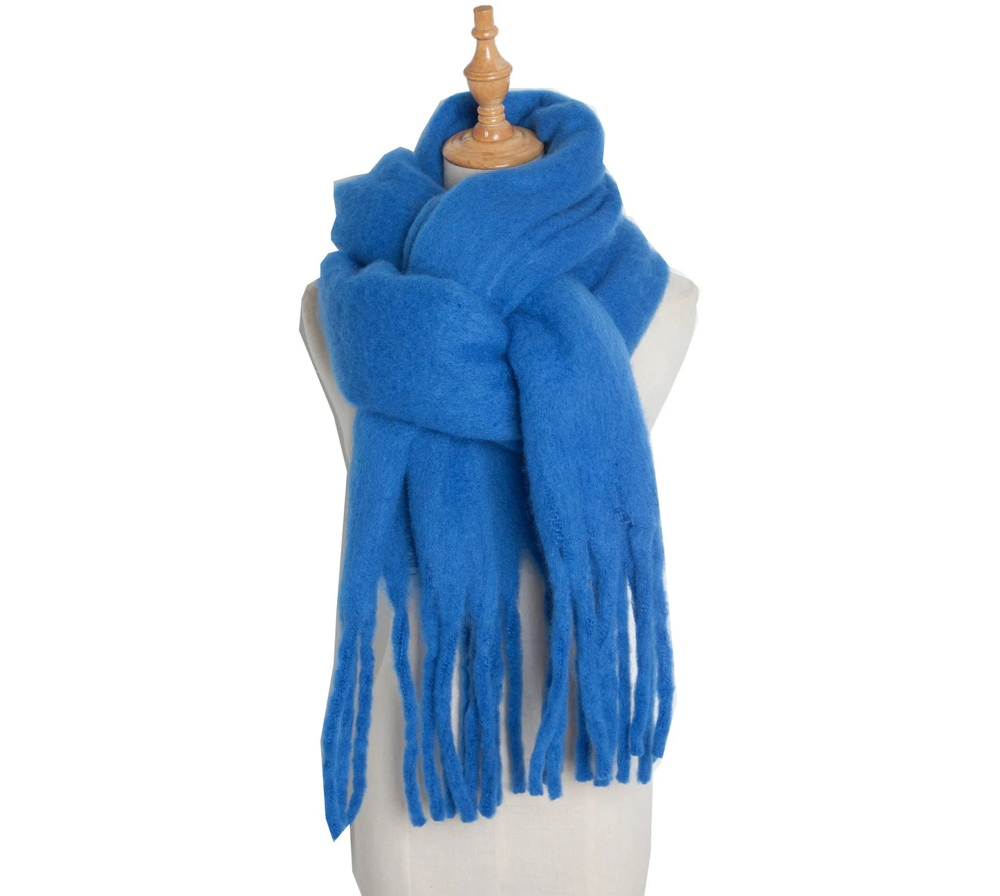 Luxury Cashmere Bright Solid Colors Scarf Winter Shawl