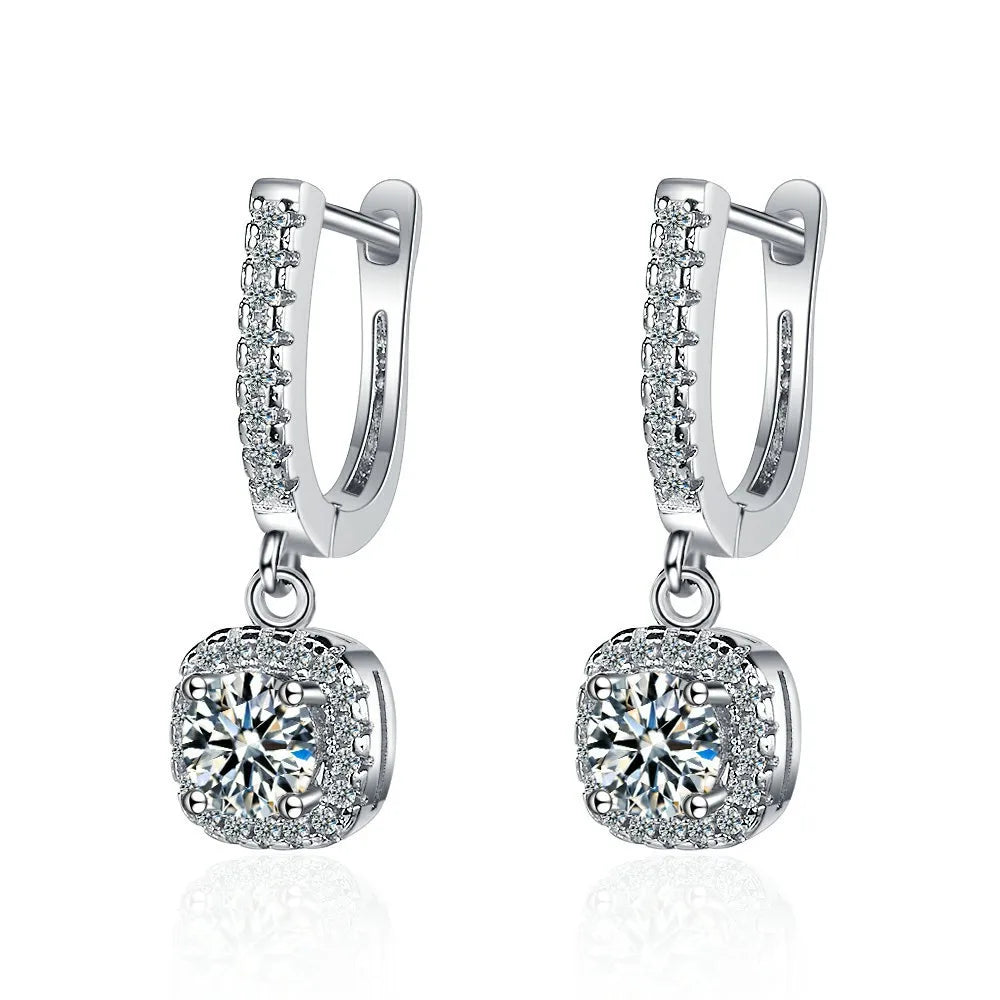 2CT Moissanite  Hoop Earring