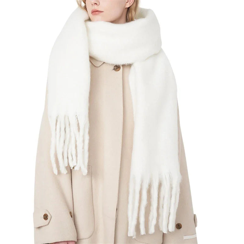 Luxury Cashmere Bright Solid Colors Scarf Winter Shawl