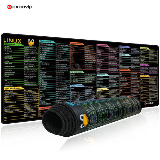 EXCO Linux Commands Line Large Mouse Pad