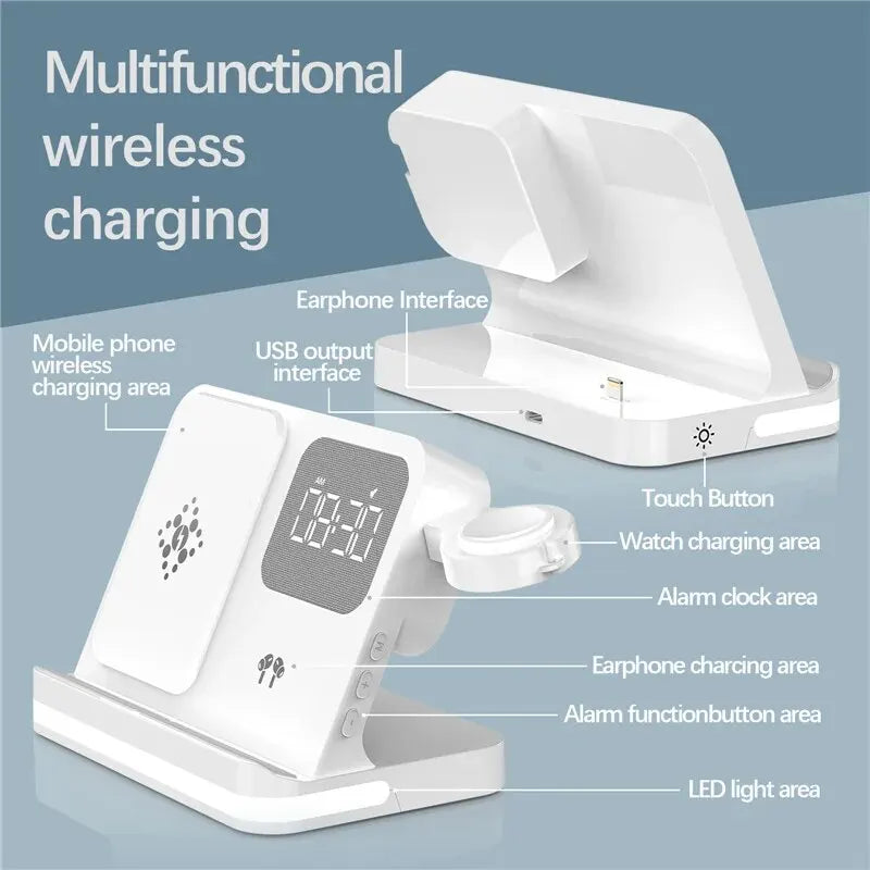 Wireless Charger Stand For iPhone 15 14 Samsung S23 S22 Ultra Fold Z Flip